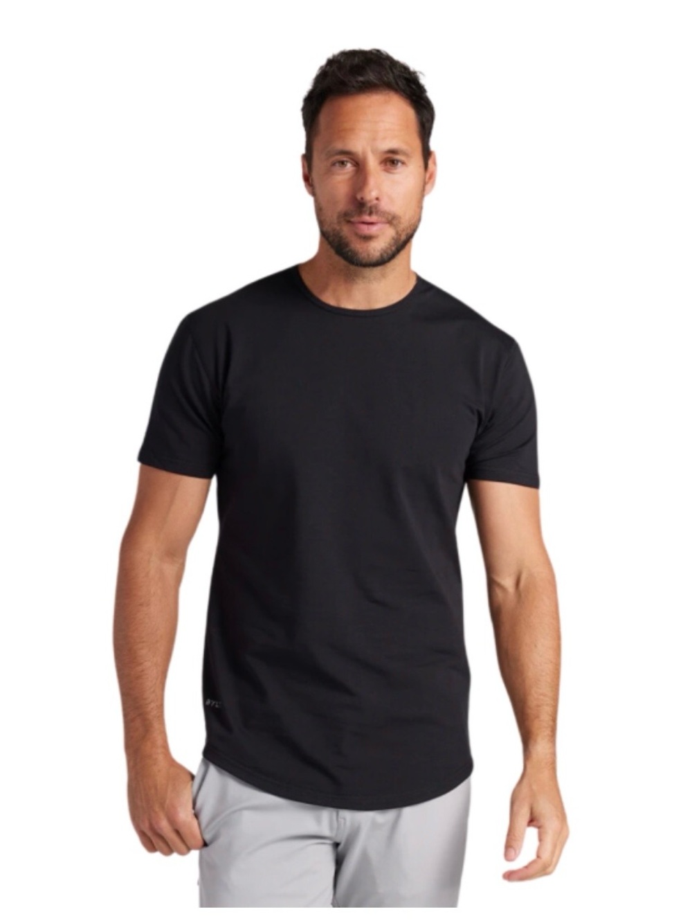 BYLT Men’s Black Drop Cut Tee. Medium